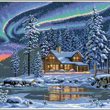 Схема вышивки «Cực quang»