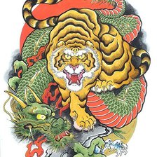 Схема вышивки «Long Hổ»