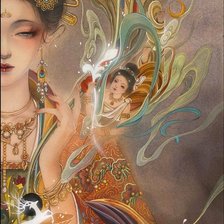 Схема вышивки «Cô gái Trung Hoa»