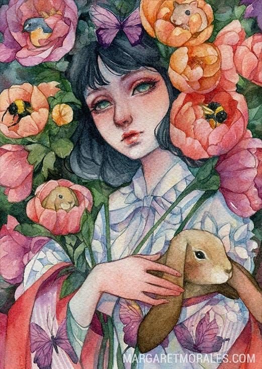 Cô gái hoa - cô gái - оригинал