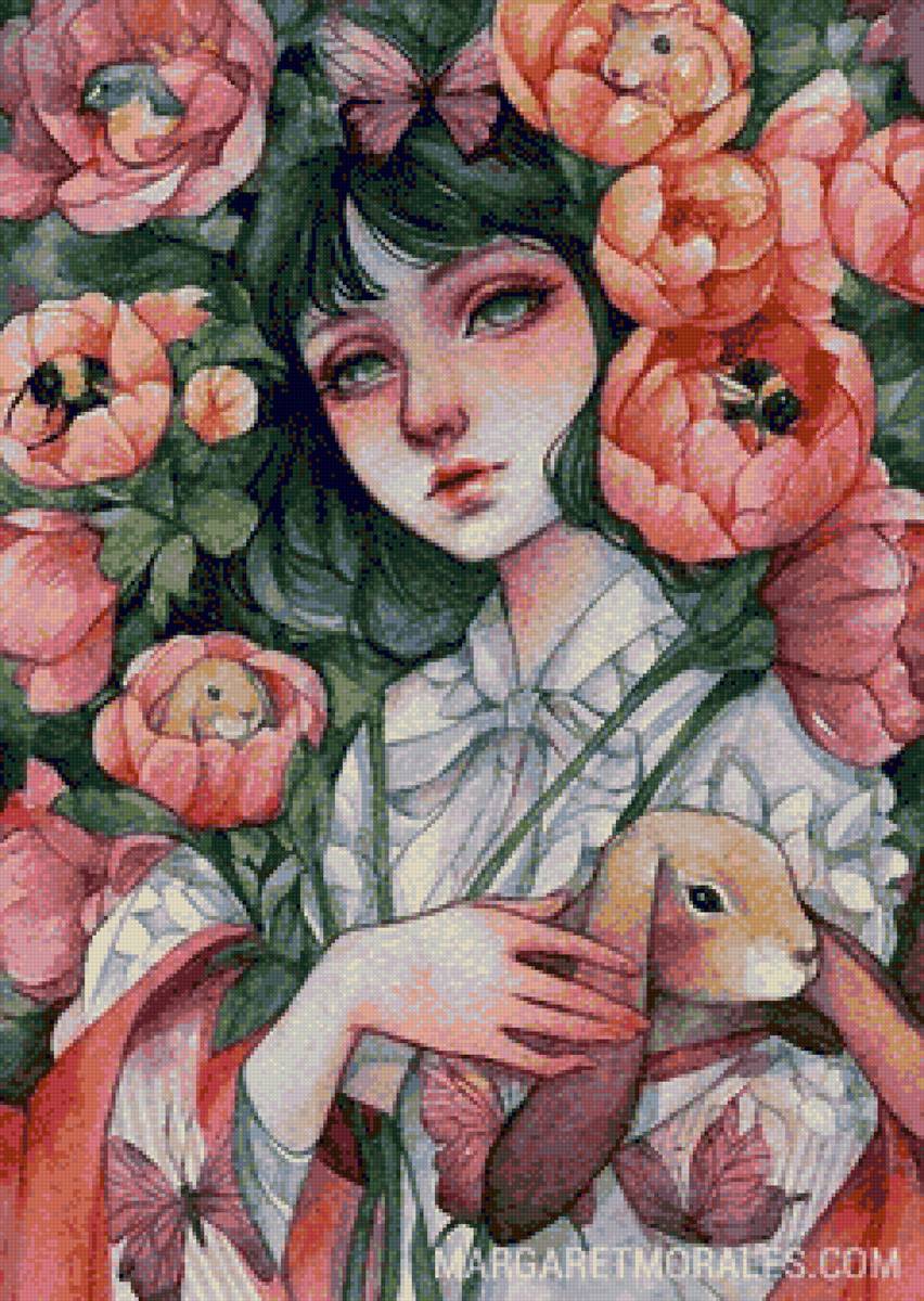 Cô gái hoa - cô gái - предпросмотр