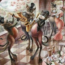 Схема вышивки «коты»