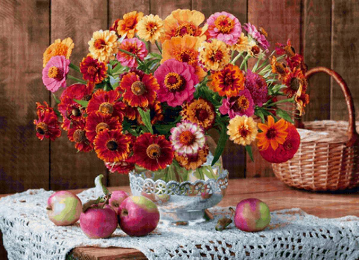 Boque de flores. - flores. frutas . - предпросмотр