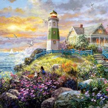 Схема вышивки «маяк»