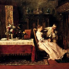 Схема вышивки «у камина»