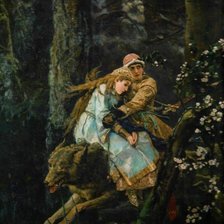 Схема вышивки «Иван царевич на сером волке»