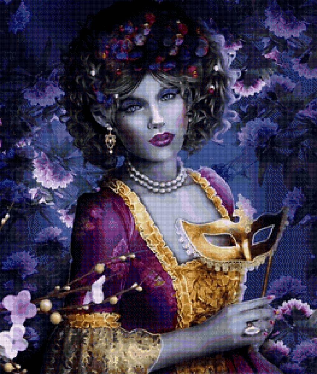 женщина фэнтези - фэнтези, маска, женщина - предпросмотр