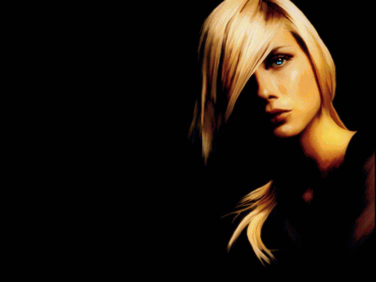 красивая девушка на черном фоне - красота, черный фон, девушка - предпросмотр