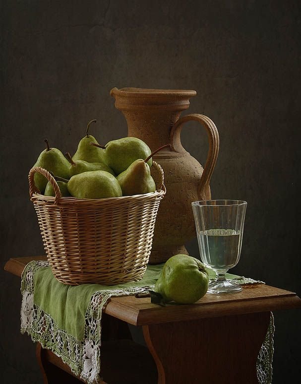 Натюрморт - натюрморт, фрукты, кувшин - оригинал
