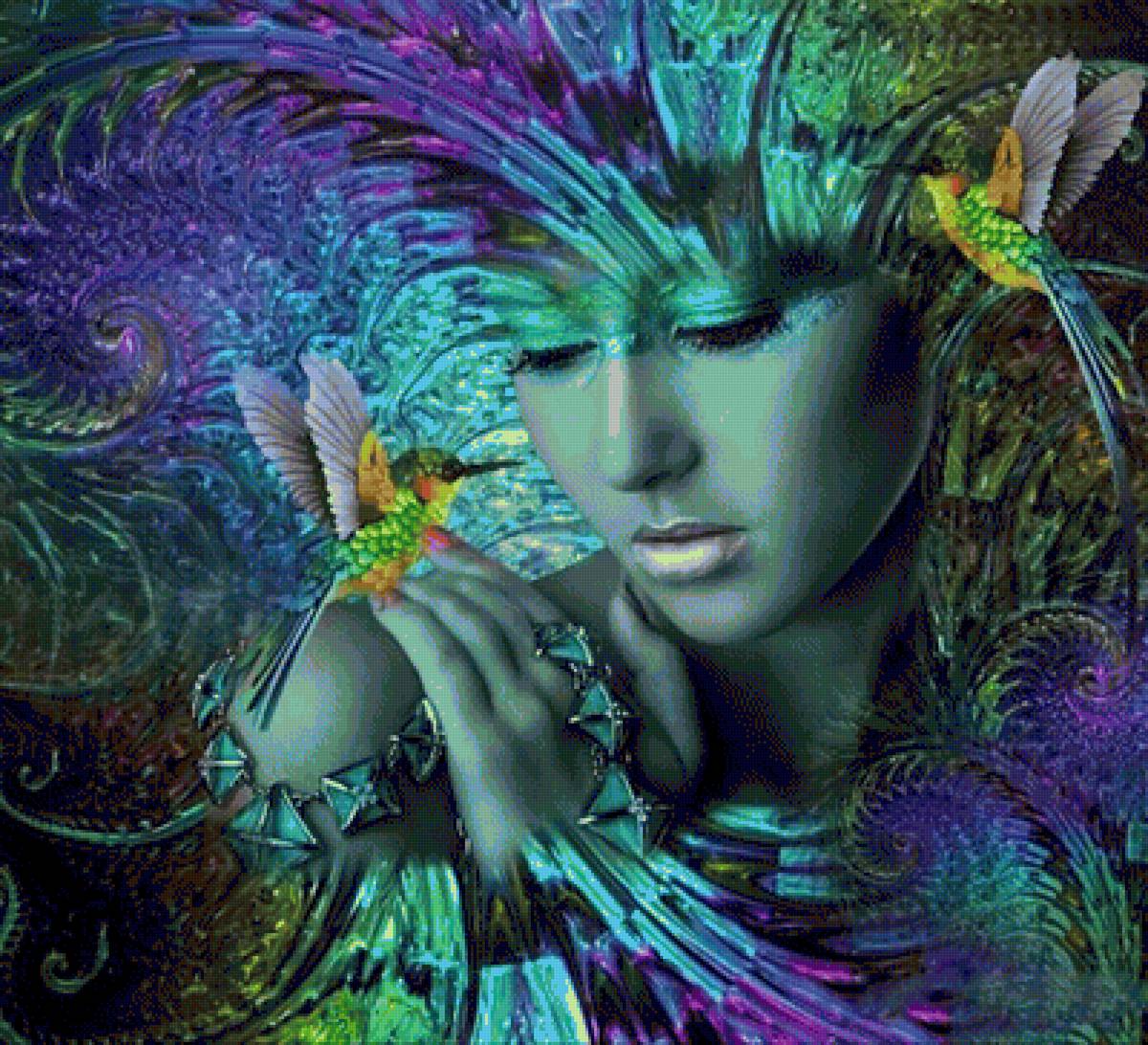 Dama con colibrí - предпросмотр