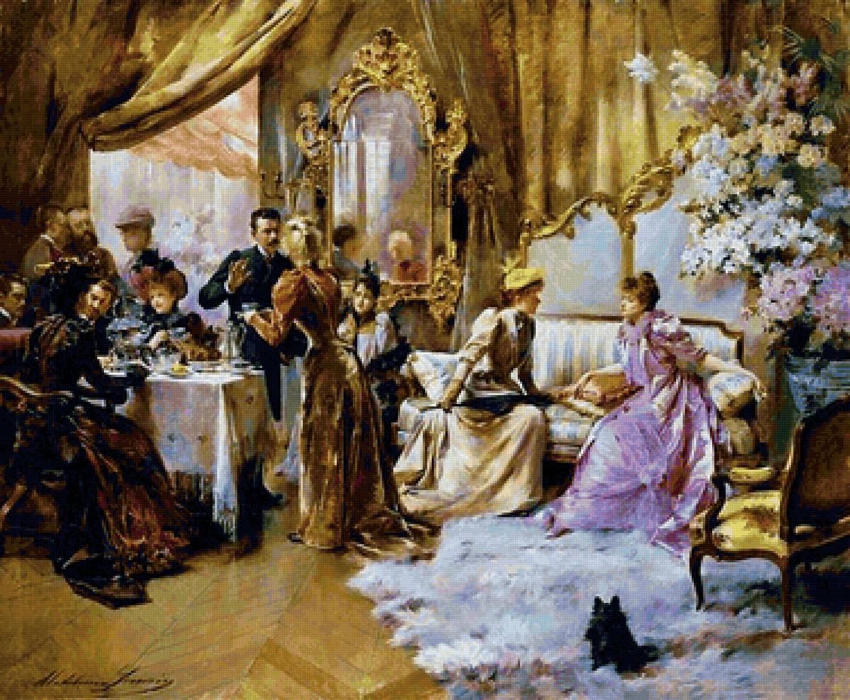 светский вечер - дворянство, 19 век - предпросмотр