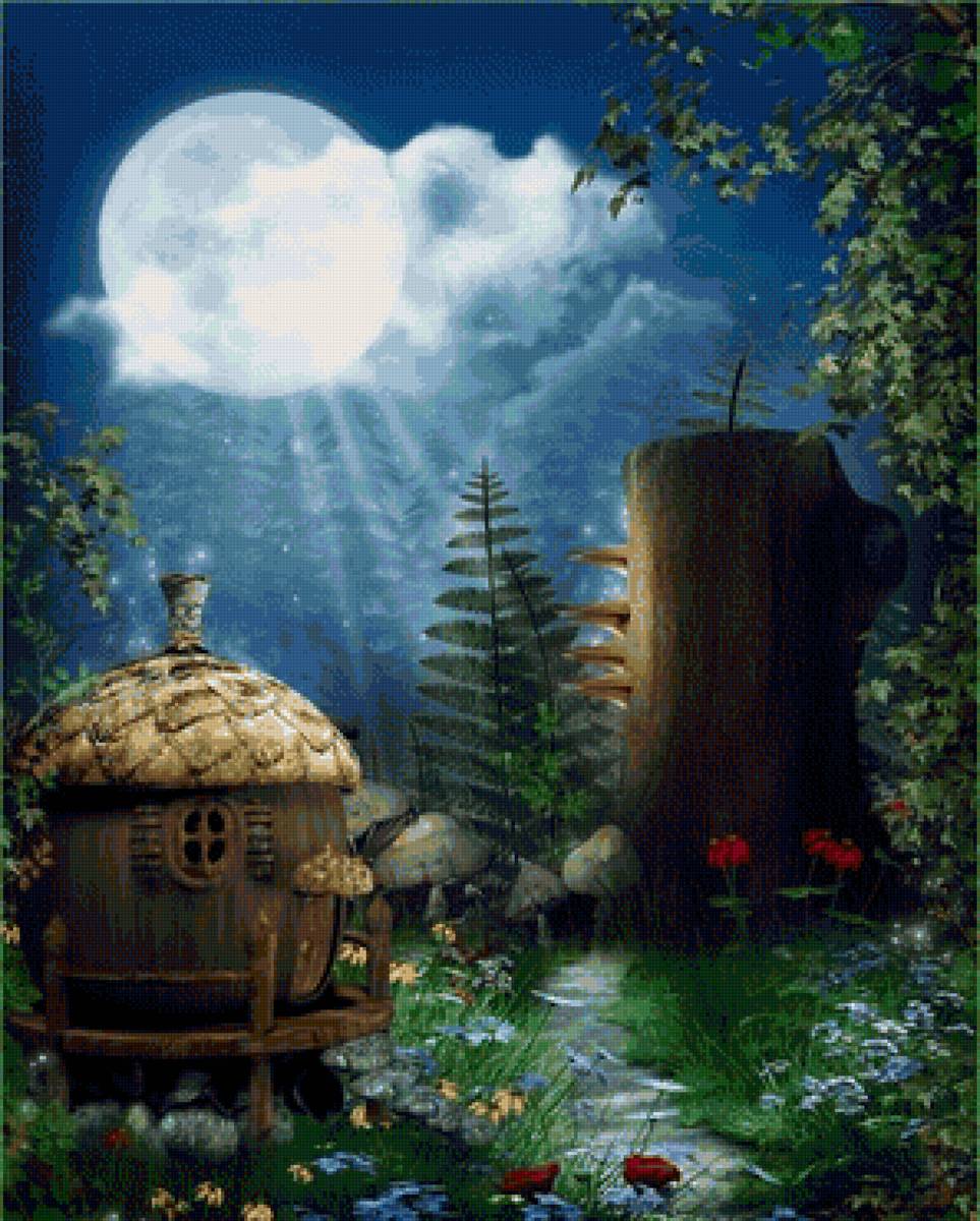 Лесной домик - сказка, домик, лес - предпросмотр