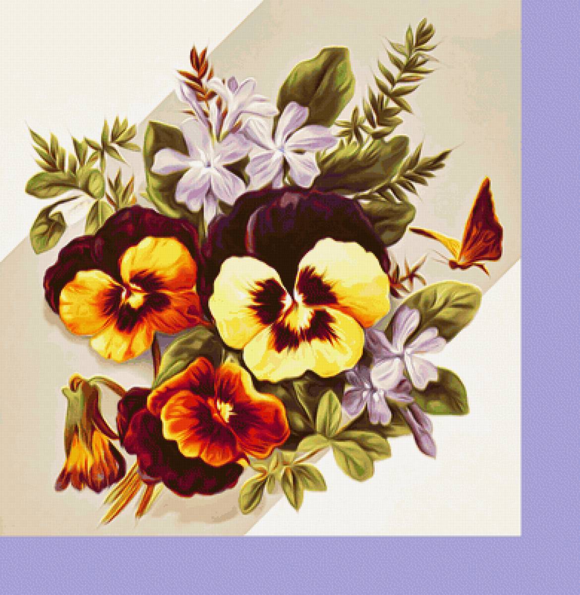 Серия "Цветы". Анютки - цветы, флора, анютки - предпросмотр