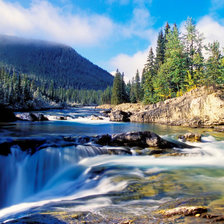 Оригинал схемы вышивки «Национальный парк джаспер, канада водопад» (№2385601)