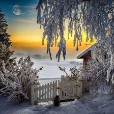 Схема вышивки «когда дома ждут»