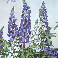 Схема вышивки «люпин»