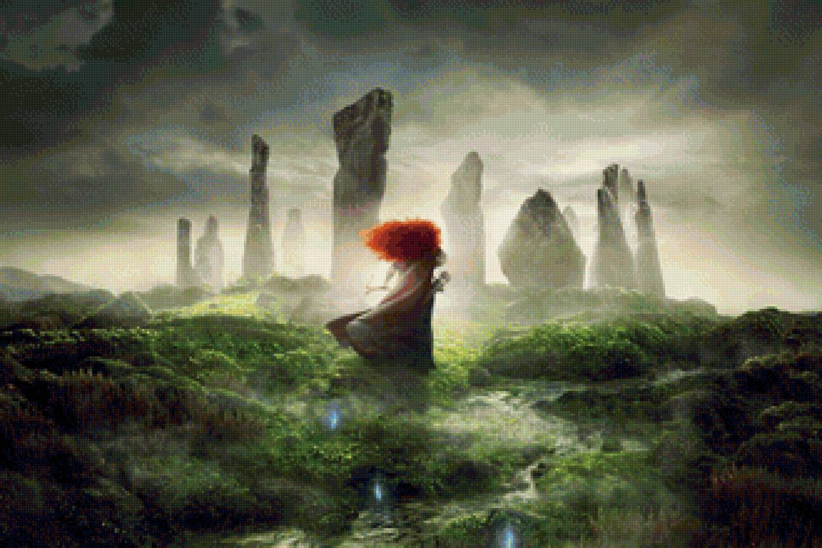 Храбрая сердцем - мультфильм, эпические пейзажи, девушка - предпросмотр