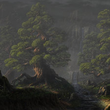 Схема вышивки «Фэнтези пейзаж»