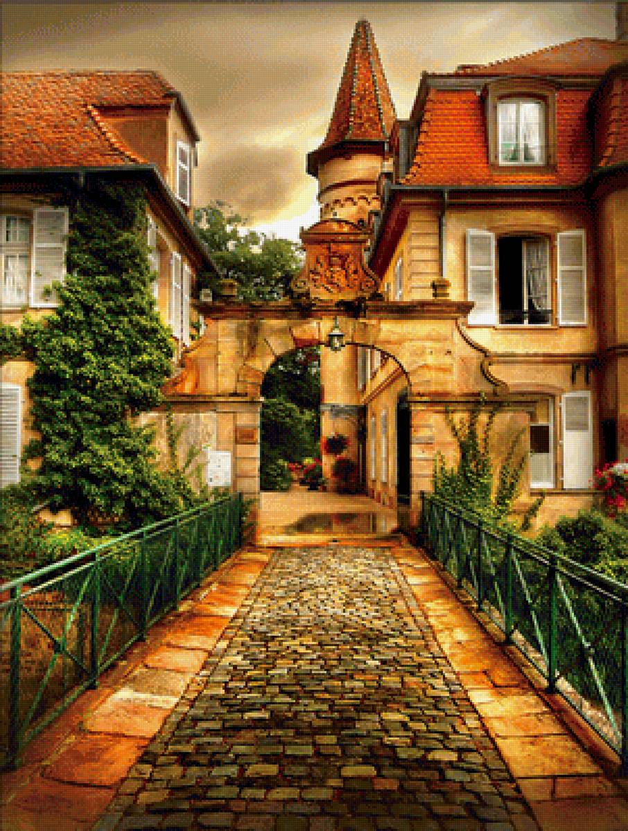 Старый город - улица, город, дорога, дома - предпросмотр