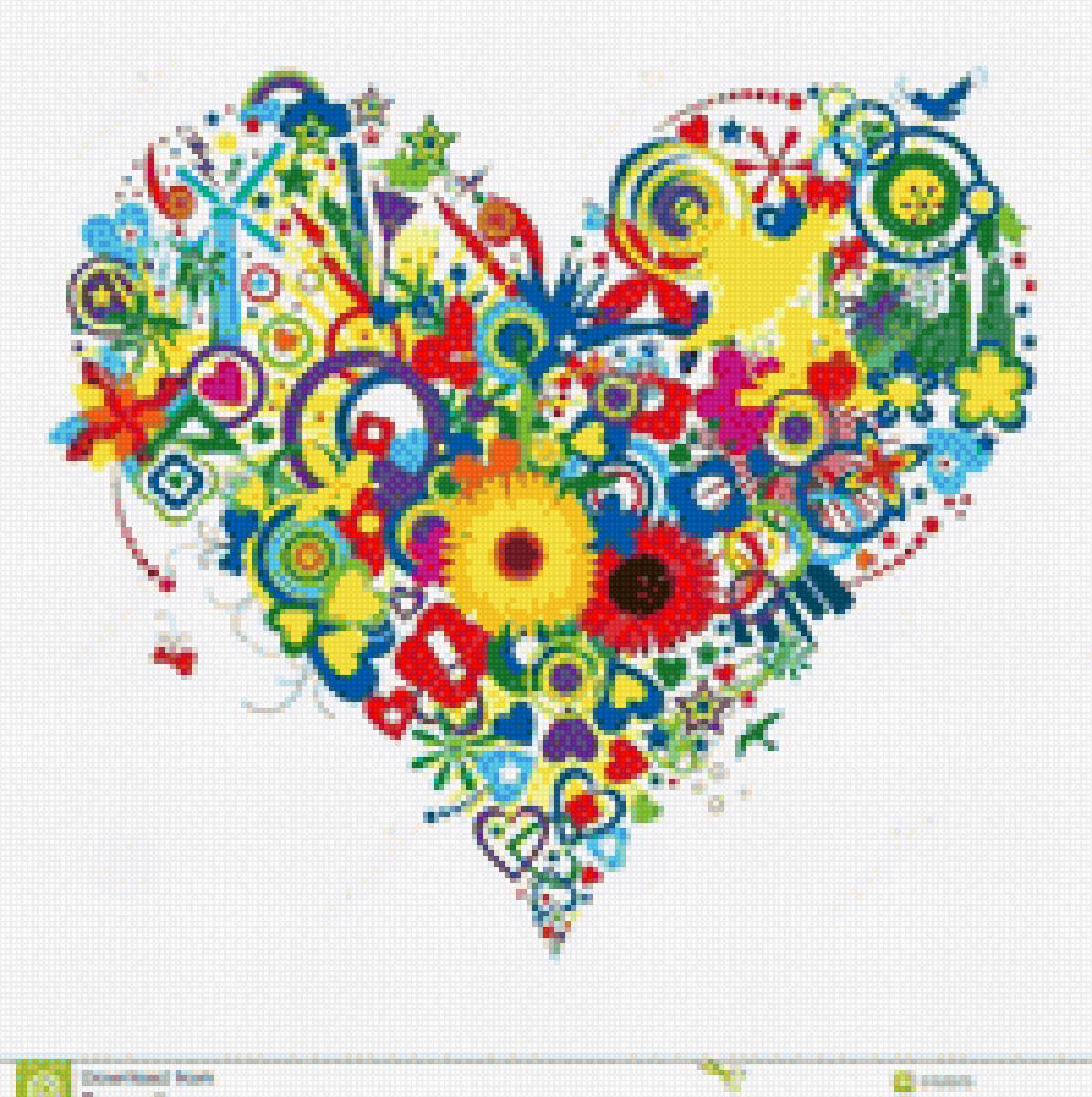 Corazón - mariposas - предпросмотр