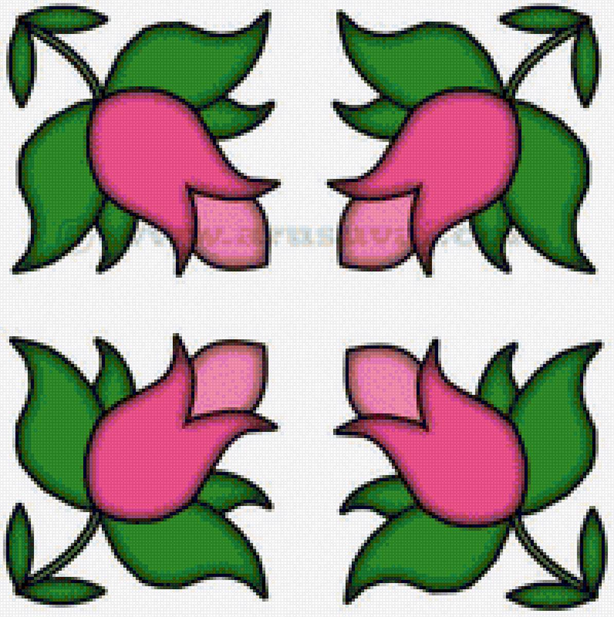 Tulipanes - mariposas - предпросмотр