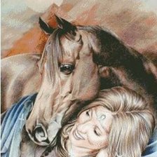 Схема вышивки «Девушка»