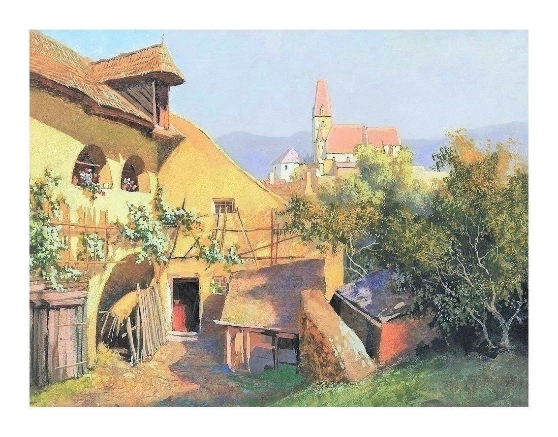 Австрийская деревня - пейзаж, деревня - оригинал