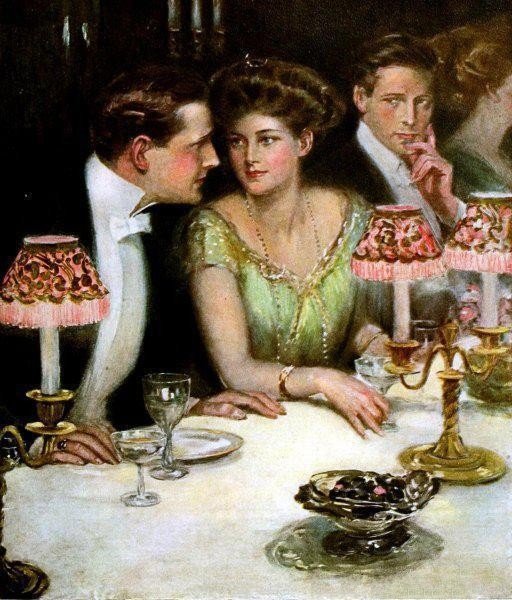 Кларенс Фредерик Ундервуд - картина, женщина, мужчина - оригинал