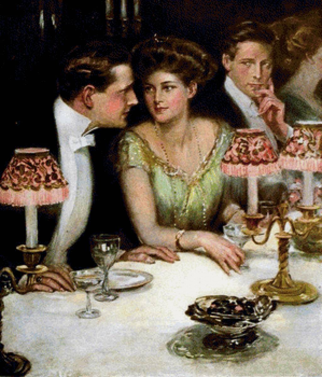 Кларенс Фредерик Ундервуд - картина, женщина, мужчина - предпросмотр