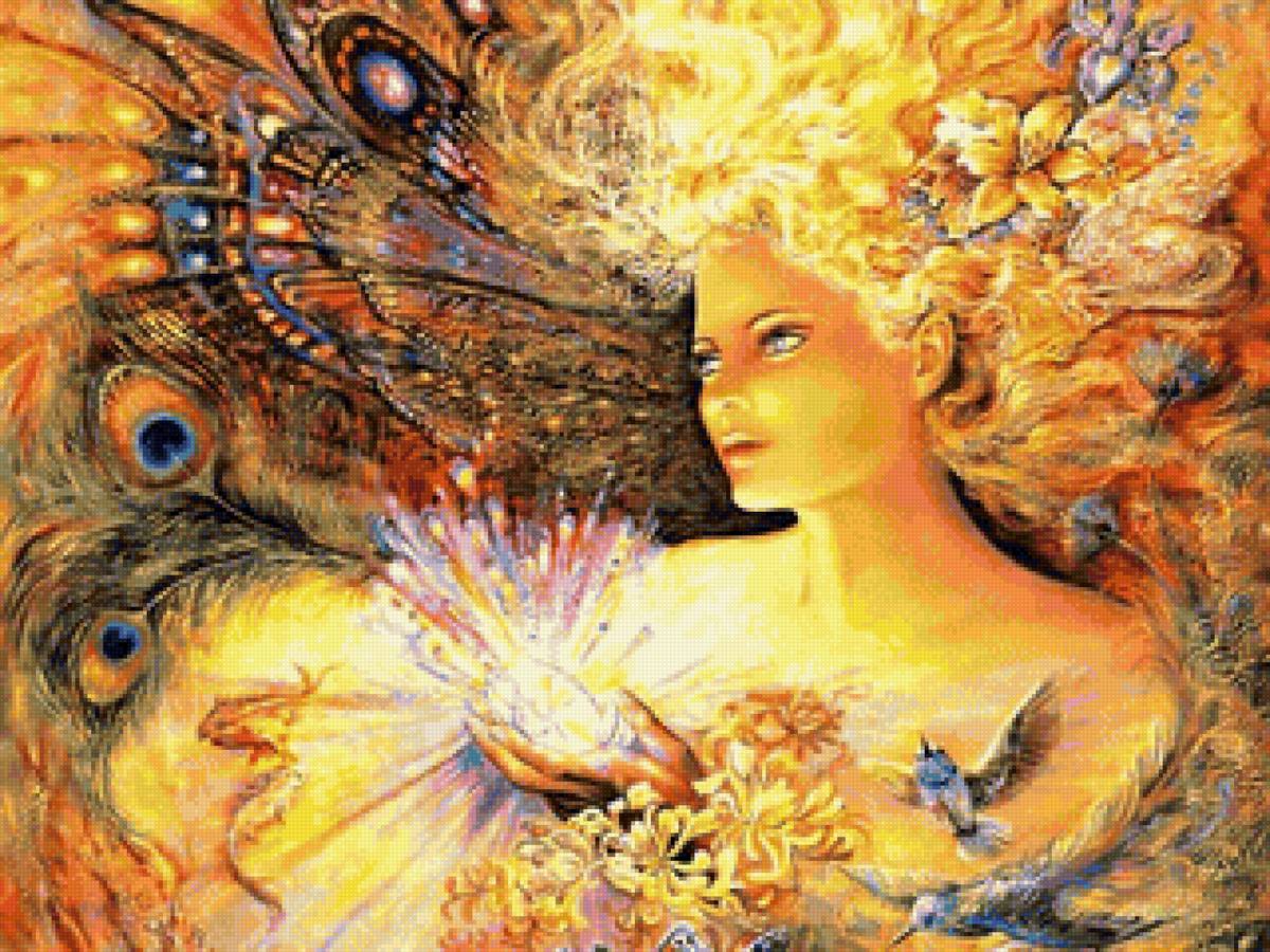 Женщина-жар-птица - картина, жар-птица, женщина - предпросмотр
