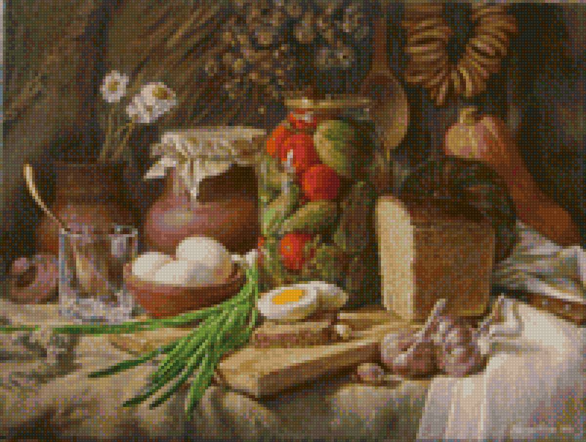 Натюрморт с хлебом - предпросмотр