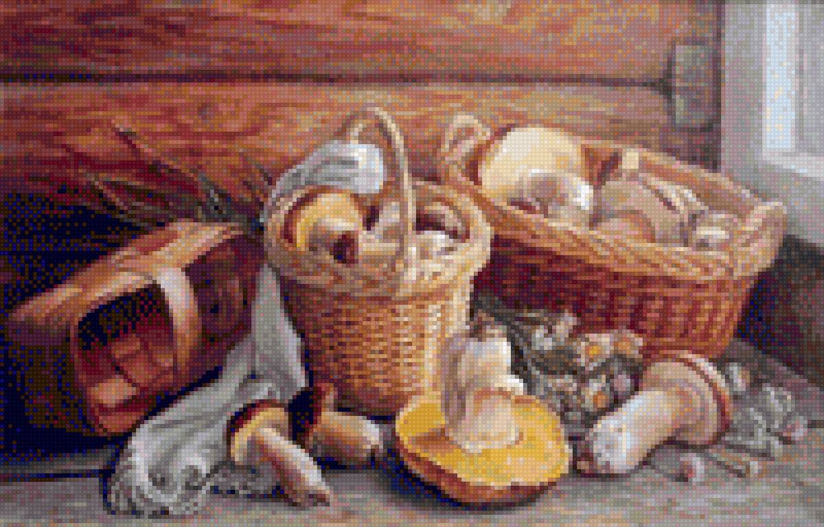 Корзина с грибами - предпросмотр