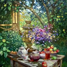 Схема вышивки «В саду»