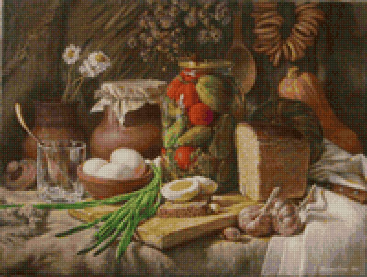 Натюрморт с хлебом 2 - предпросмотр