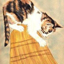 Оригинал схемы вышивки «Трёхцветная кошка» (№2389895)