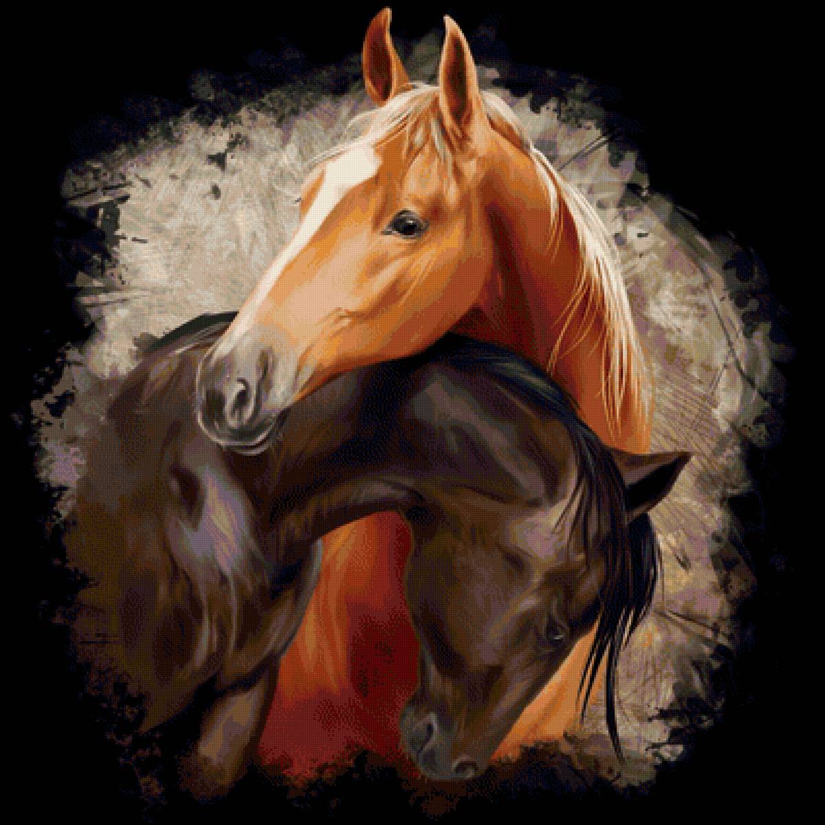 Любовь - лошадь, черный, коричневый, любовь - предпросмотр