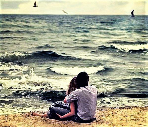 мы вместе - влюбленные, пляж, море - оригинал