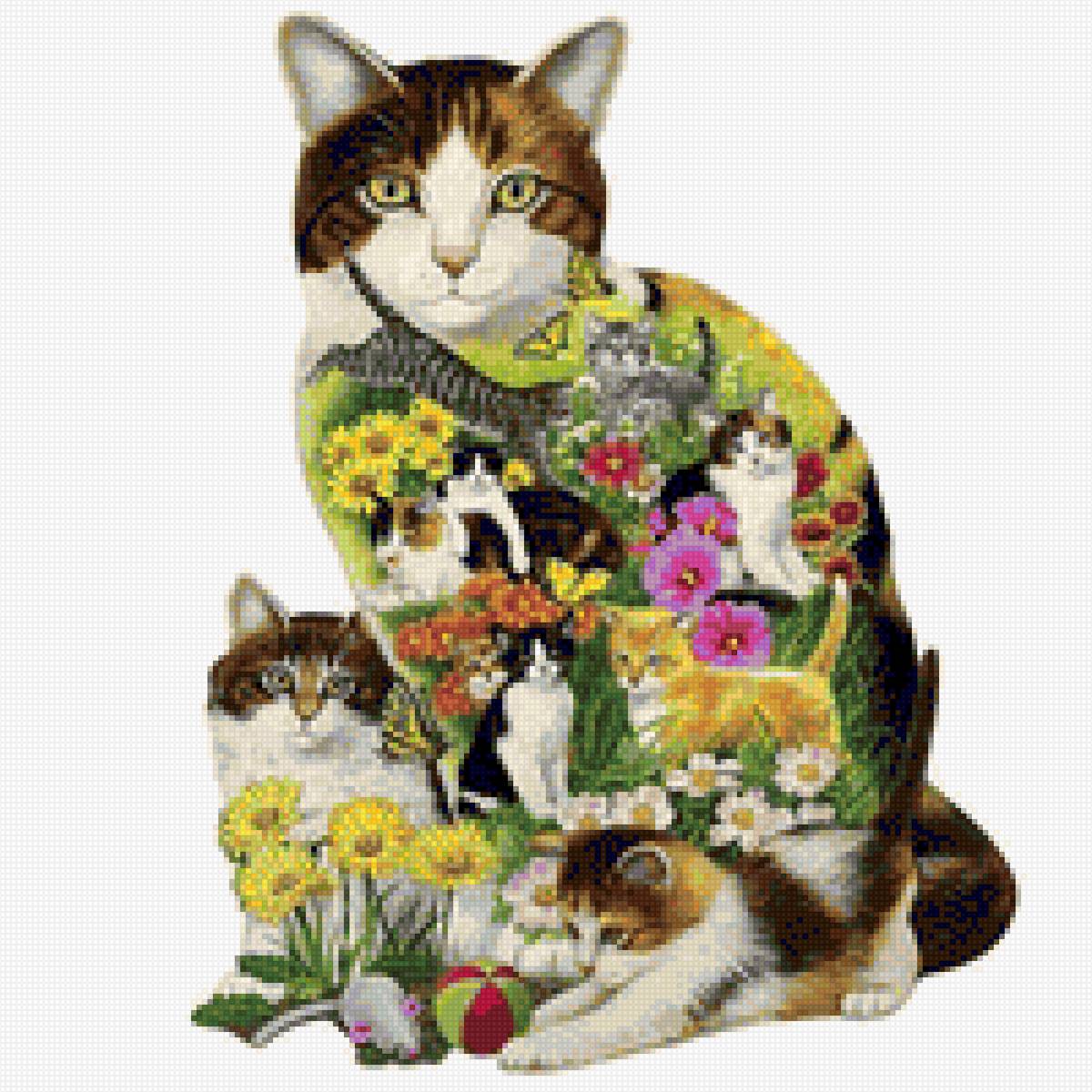 Gato - mariposas - предпросмотр