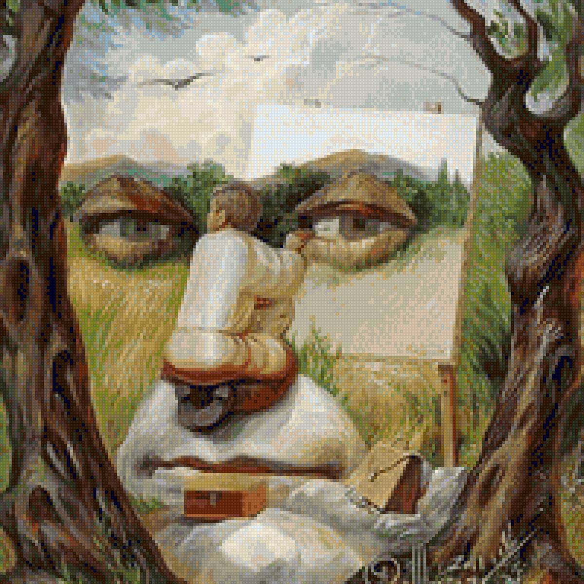 Rostros - mariposas - предпросмотр