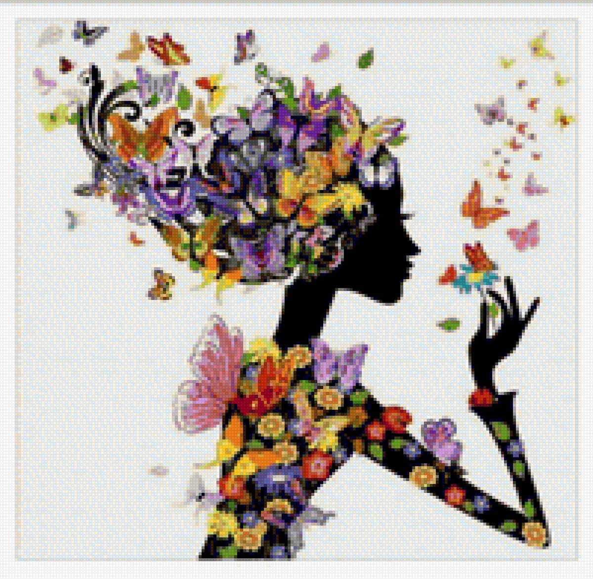 Flores - mariposas - предпросмотр