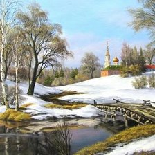 Схема вышивки «Paisagem de  inverno.»