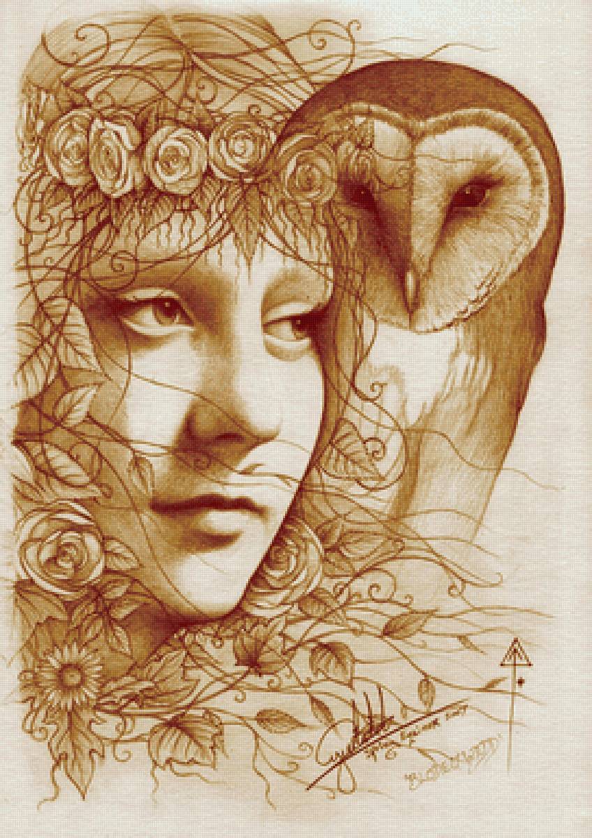 Девушка - рисунок - предпросмотр