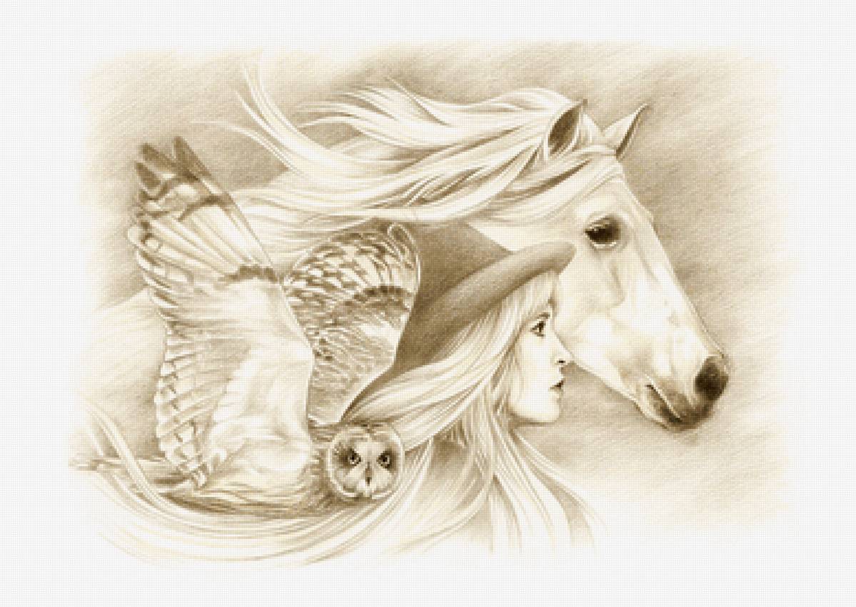 Девушка - рисунок - предпросмотр