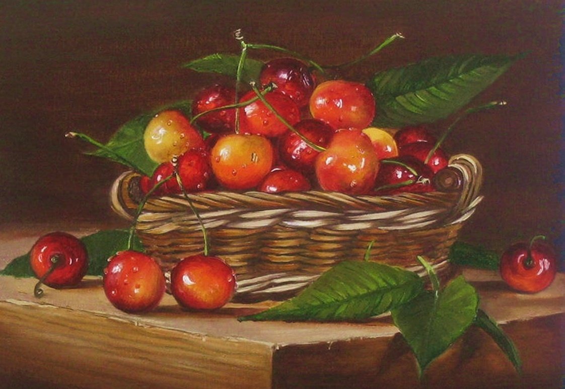 Cesta com frutas. - frutas. - оригинал