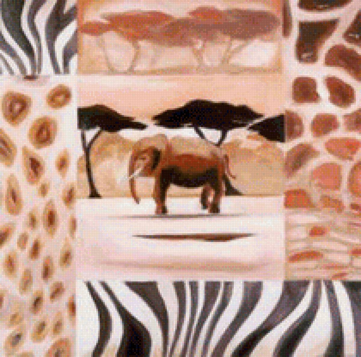 Слон - африка, слон, подушка - предпросмотр