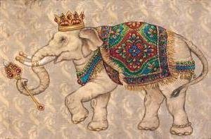 Индийский слон - животные, живопись, слон - оригинал