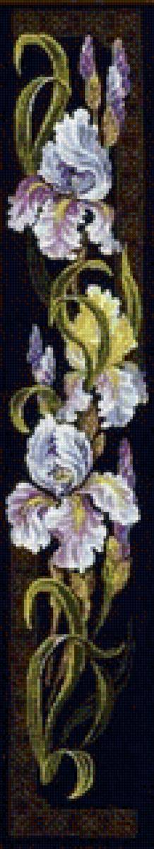 Панно риолис ирисы - панно, цветы, ирисы - предпросмотр