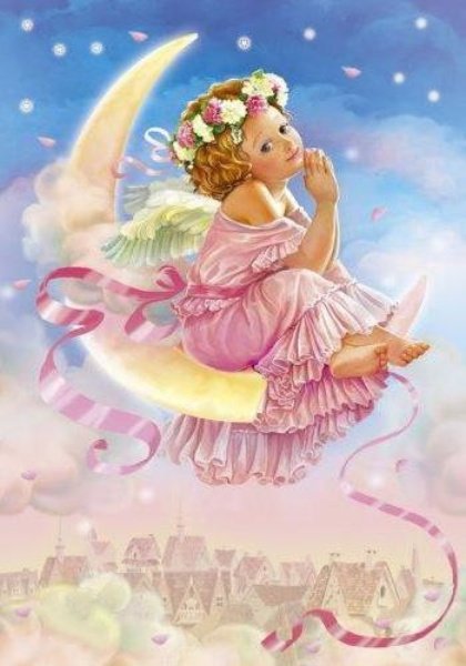 С днем ангела - ангелочек, город, месяц - оригинал