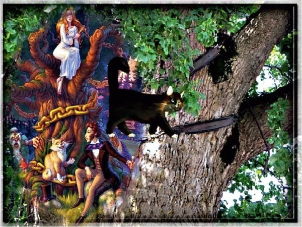 У лукоморья дуб зеленый - дуб, лукоморье, сказка - оригинал