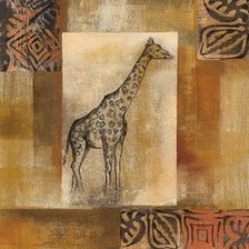 Жираф в африканском стиле